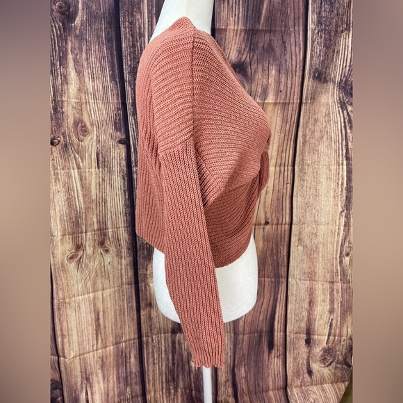 Jessica Simpson mauve pink cropped top sweater women’s size XS boho - Picture 3 of 16